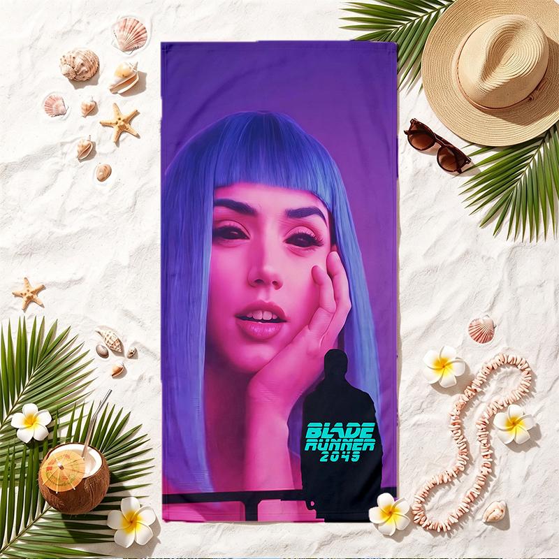 Blade Runner Soft Beach Towel Stylish Beach Pool Towel for Summer Seaside Vacation Travel