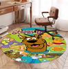 Scooby Pattern Round Rug, Indoor/Outdoor Mat, for Picnic, Gameroom, Bedroom, Office, Living Room, Home Decor Carpet, Birthday Gift