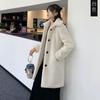 Winter new sheep shearing coat women's loose high-necked granular imitation wool fur medium and long thickened coat