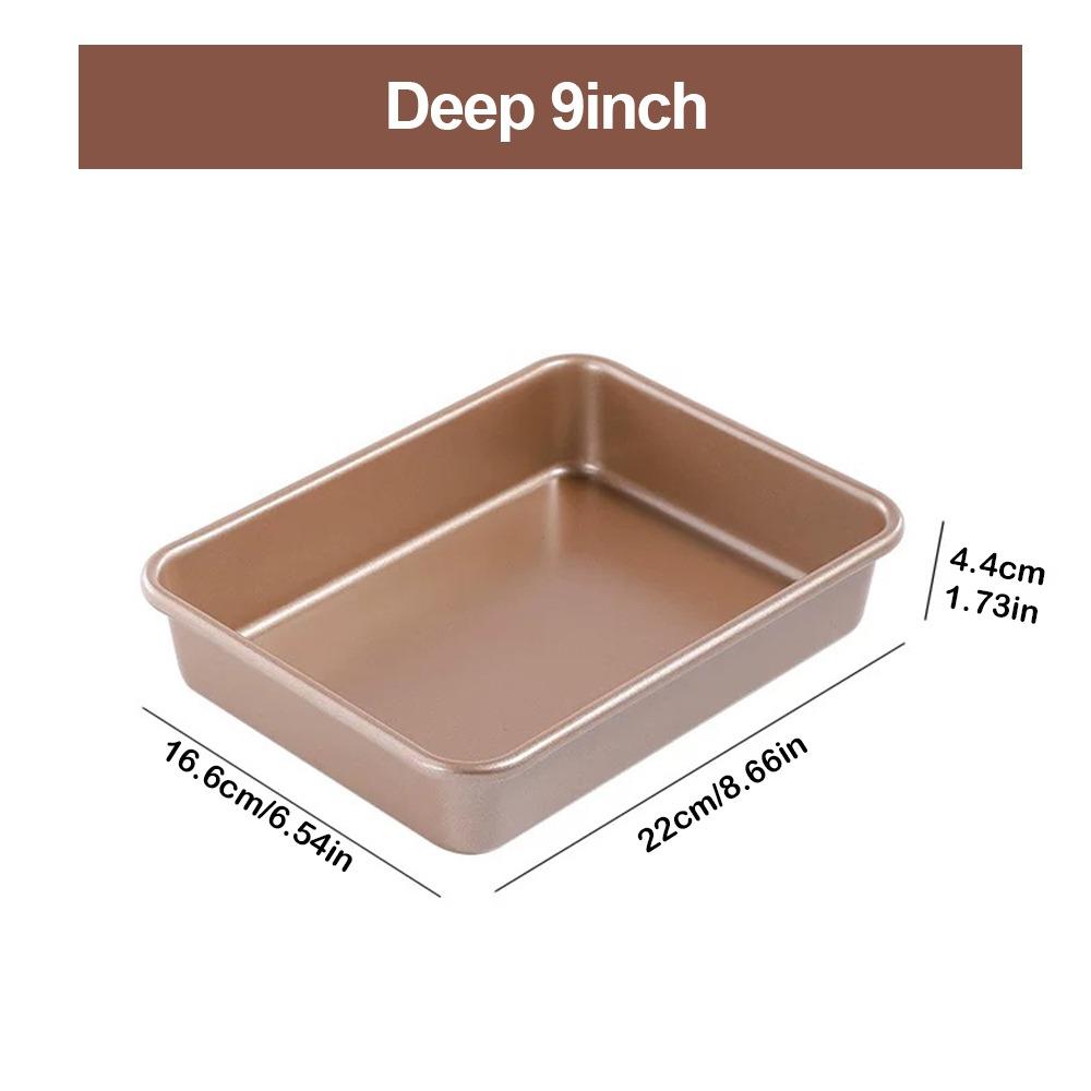 Rectangle Cake Baking Tray 9/11/13inch Bread Tray Gold Bake Mold