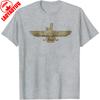 Egyptian Symbol Men's T-Shirt Faravahar Ancient Persian Design Casual Wear Summer Fashion Round Neck Clothes