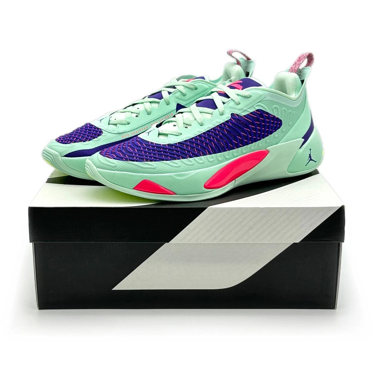 

DN1771-305 Nike Jordan Luka 1 Мятная форма Фиолетовый цвет корта Темный конкорд Гонщик розовый US 10