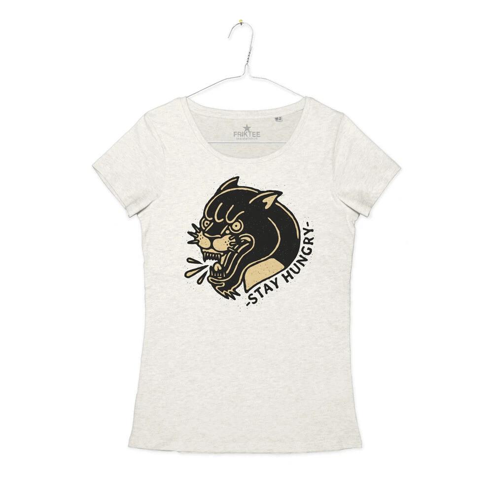 Panther Stay Hungry Old School Panther Tattoo T-Shirt Girl XL