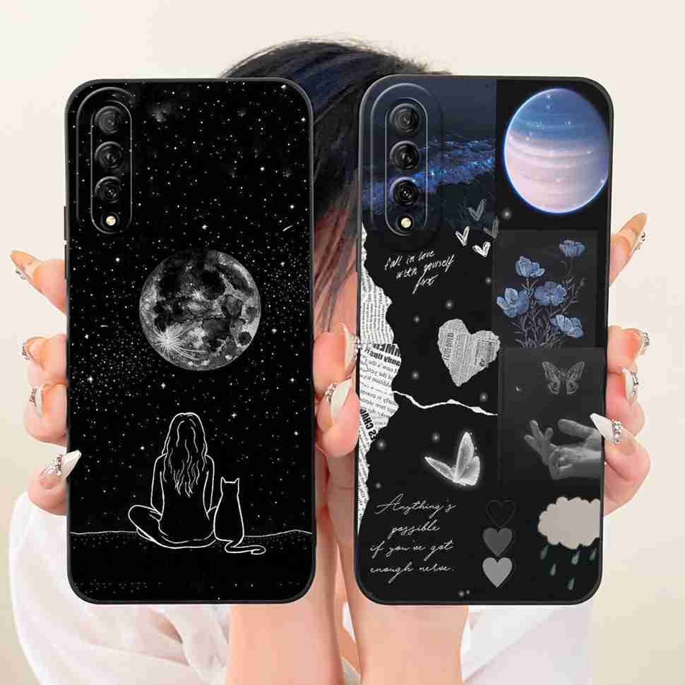 For Huawei Y9s Case Stylish Pretty Girls Flower Cover Soft Silicone Case For Huawei Y9s Y 9s STK-L21 STK-LX3 STK-L22 Back Cover