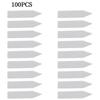 100Pcs White Plastic Plant Labels Waterproof Gardening Plant Classification Sorting Sign Tag Garden Supplies Flower Pot Decor