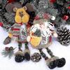 3 Pack Santa Snowman Reindeer Tabletop Collectible Doll Decoration Holiday Party Supplies - DD01