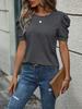 European & American Summer Puff Sleeve Women’s Casual T-shirt