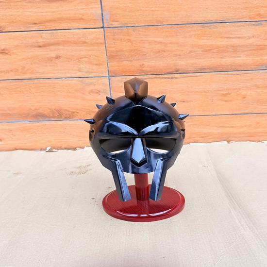 Black Steel Gladiator Helmet Greek Armor, Role Play, Halloween Gift