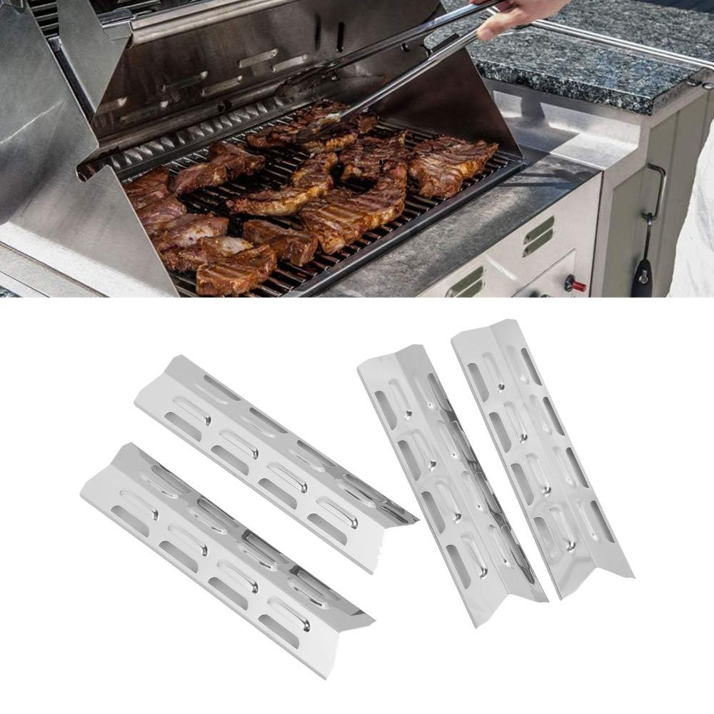 4 ks Nerezová tepelná deska Štít Nastavitelný krotitel plamene pro BBQ Venkovní vaření