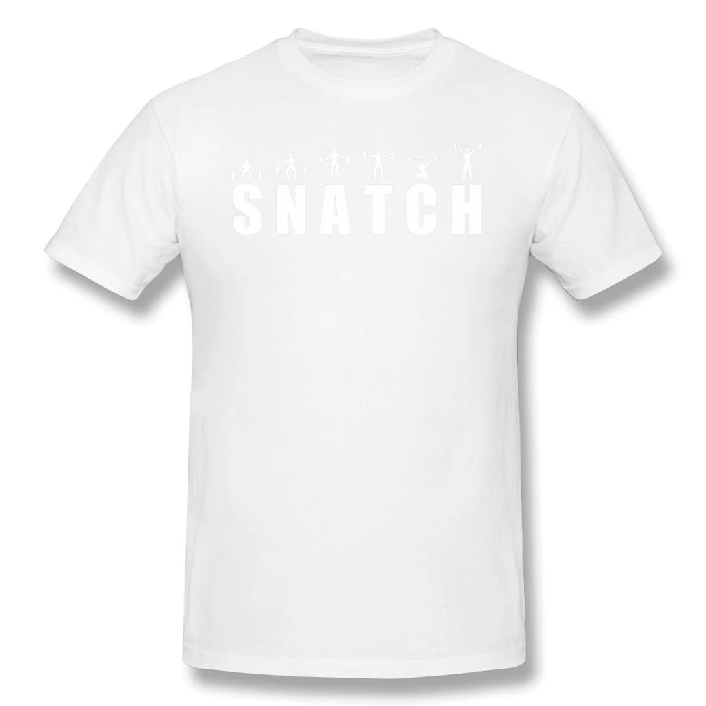 Snatch EssentialAnime Clothes Design Bodybuilding Pumping GYM Muscle Training Crossfit 100% Cotton Men T-Shirt Crew Neck Tops