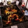 Mike Tyson Boxing-themed Rug with Fiery Design Non-slip Rug Suitable for Living Room and Bedroom Sofas.