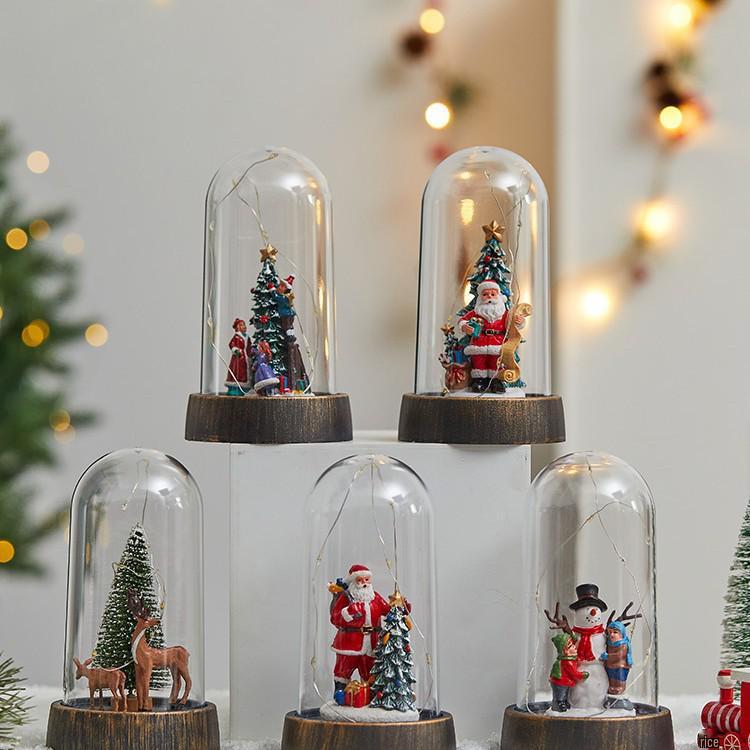 Creative Christmas Night Light: Santa Claus Ornament with Plastic Cover for Home Decor