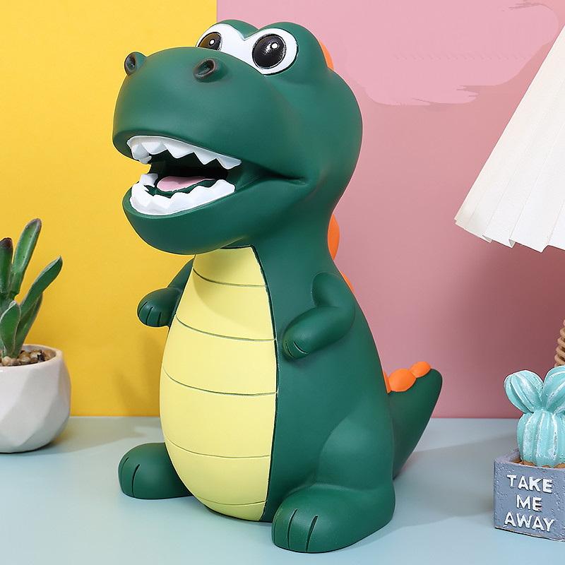 1 Piece Creative Saving Box Large Capacity Dinosaur Piggy Bank Ornament Decorative Storage Can Anti Drop Gift For Children