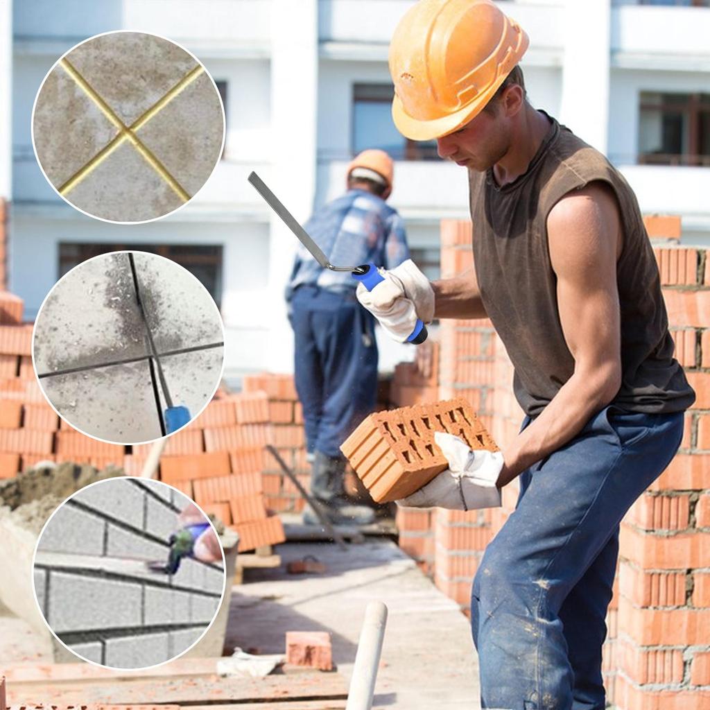 Tuck Pointing Tools 4-Piece Stainless Steel Brick Laying Trowel Tuck Pointer Professional Concrete Tools For Mortar Plastering