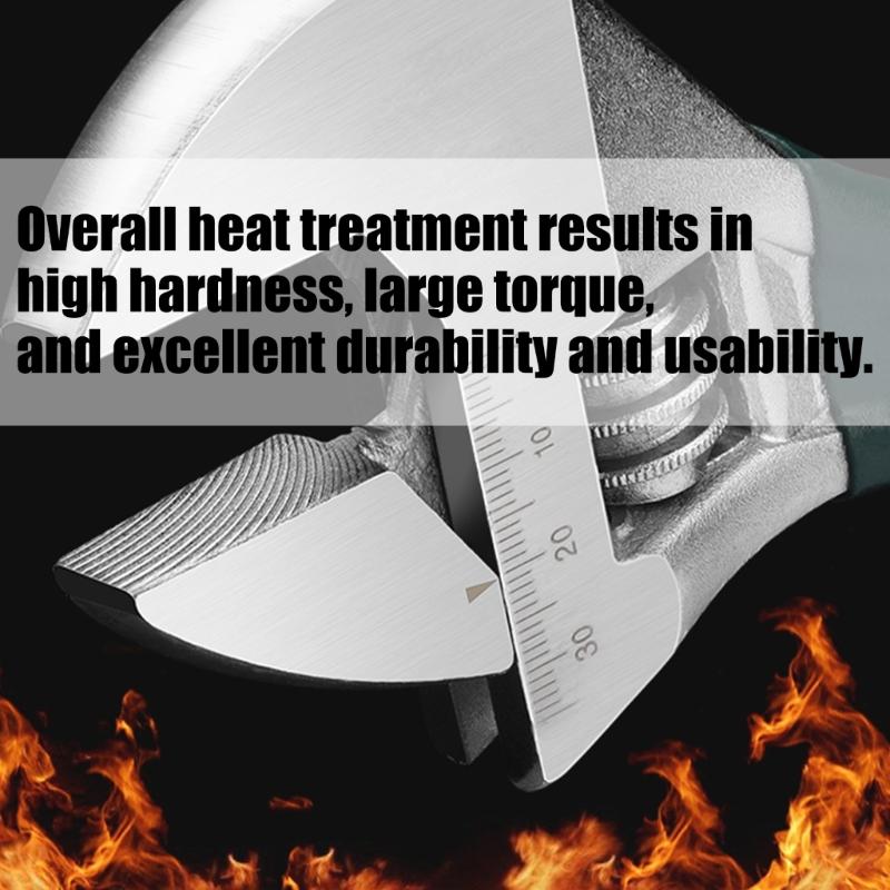 6/8/10/12inch Adjustable Wrench Professional Shifters Spanner with Wide Calibers Opening for Household