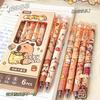 6 Stück/Set Kawaii Cartoon Niedliches Capybara Radierbarer Gelstift 0,5 mm Blaue Tinte Seitenklick-Stifte Schüler Schule Büro Schreibwaren