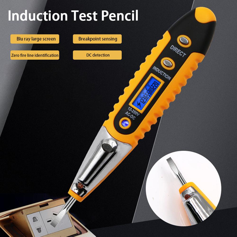 Led Digital Test Pencil With Light Multifunction Intelligent Voltage Test Pen Voltage Detector Tester