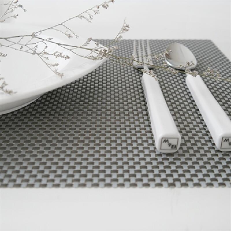 Modern Square Table Mat Sepia Gray