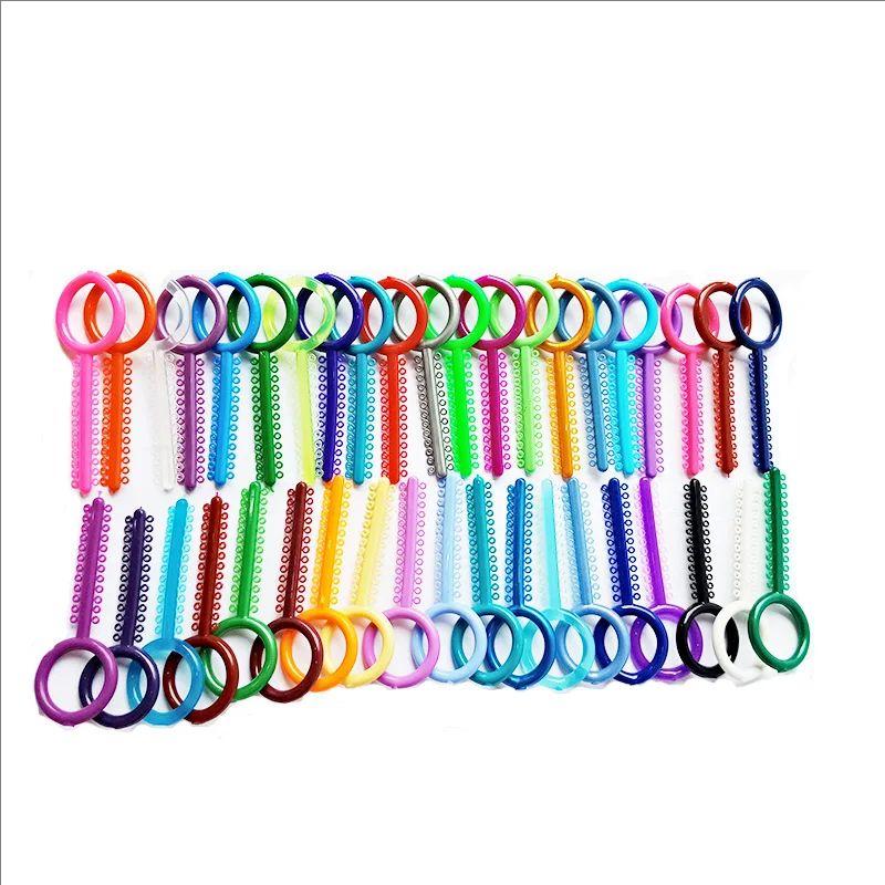 1 sáček zubních elastických ligací, ortodontických elastomerových gumiček, barevných O-kroužků