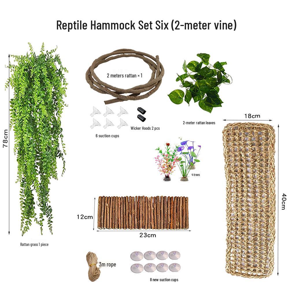Reptile Habitat Decor: Simulation Vine with Lizard, Chameleon, Snake & Gecko Climbing Features