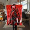 Master Chief  Print Flannel Blanket, High Quality Comfortable for All Seasons, Home Decor, Warmth and Comfort