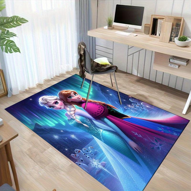 1pc. Elsa & Anna Frozen Princess Carpet - Home Decor Rug, Office Mat, Chair Cover, Outdoor Blanket, Gift for z049024