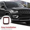 7pcs Front Grille Insert Grille Cover Trim Accessories Compatible with Jeep Compass 202120222023 (Black)