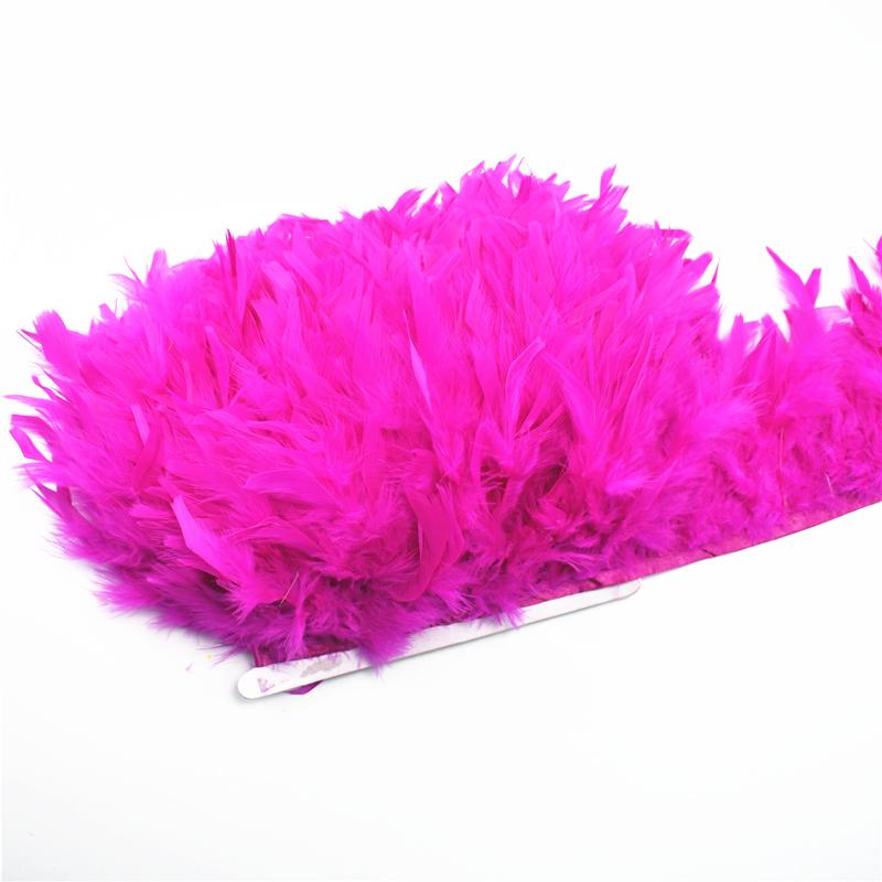 2 yardy/Lot Turecká péřová třásňová stuha 5-6 palců Chandelle Marabou Turecká péra Ozdoba Sukně Šaty Péřová dekorace Plumas DIY