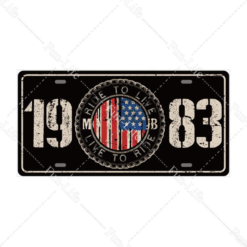 Motorcycle Vintage Metal Poster Retro Route 66 Motor Tin Signs Board / Pub / Bar / Cafe / Garage Decor 15x30cm