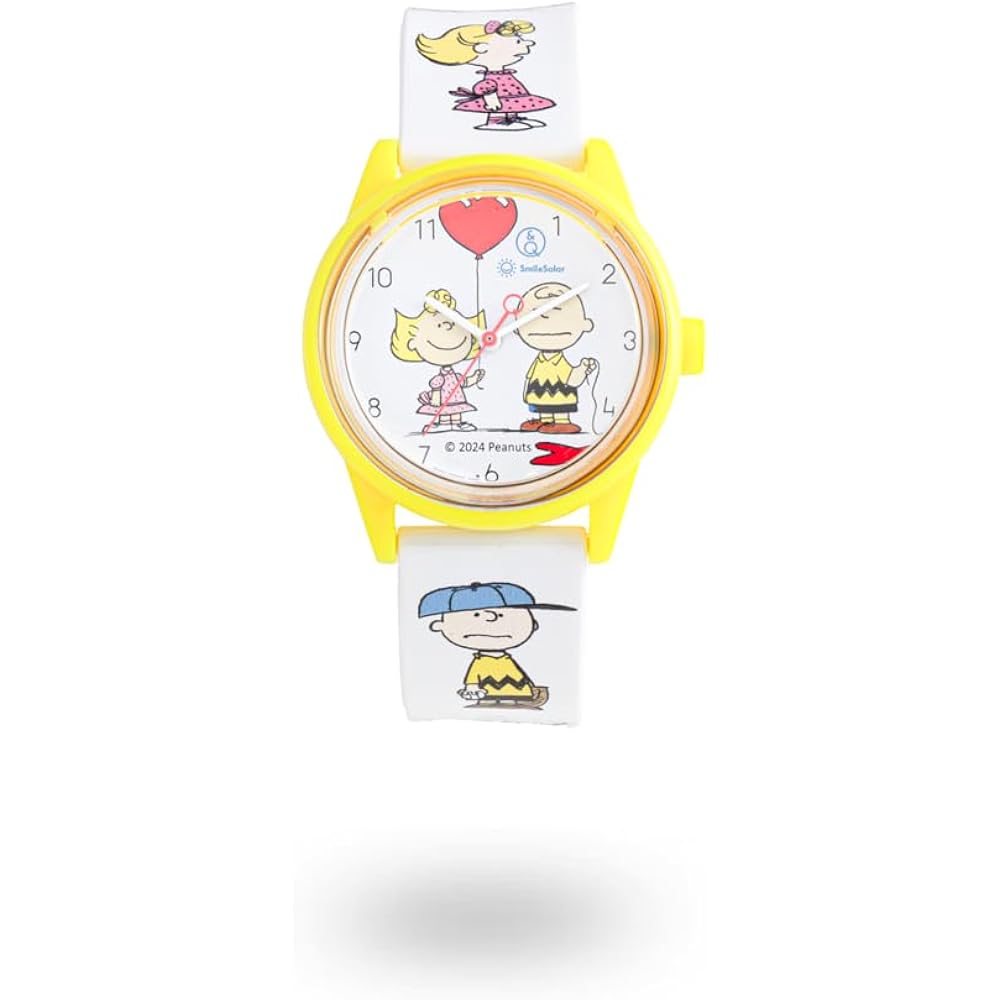 Q&Q SmileSolar (Q & Q Smile Solar) Водонепроницаемые часы КОЛЛЕКЦИЯ PEANUTS Чарли и Салли