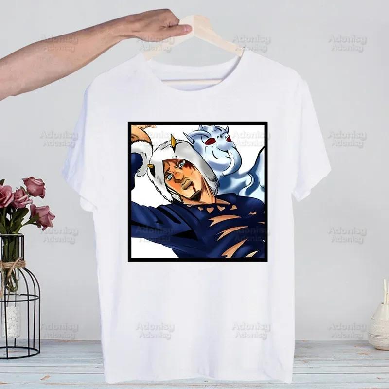 Jojo Bizarre Adventure Men Hip Hop T Shirt Harajuku Jolyne Cujoh TShirts Short Sleeve Casual T-Shirt Stone Ocean Tops Tees