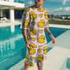 Men's T-shirt Sets Duck Panda 3D Print Fashion Tracksuit T Shirts Shorts 2 Pieces Male Kid Streetwear Oversized Suit Sportswear