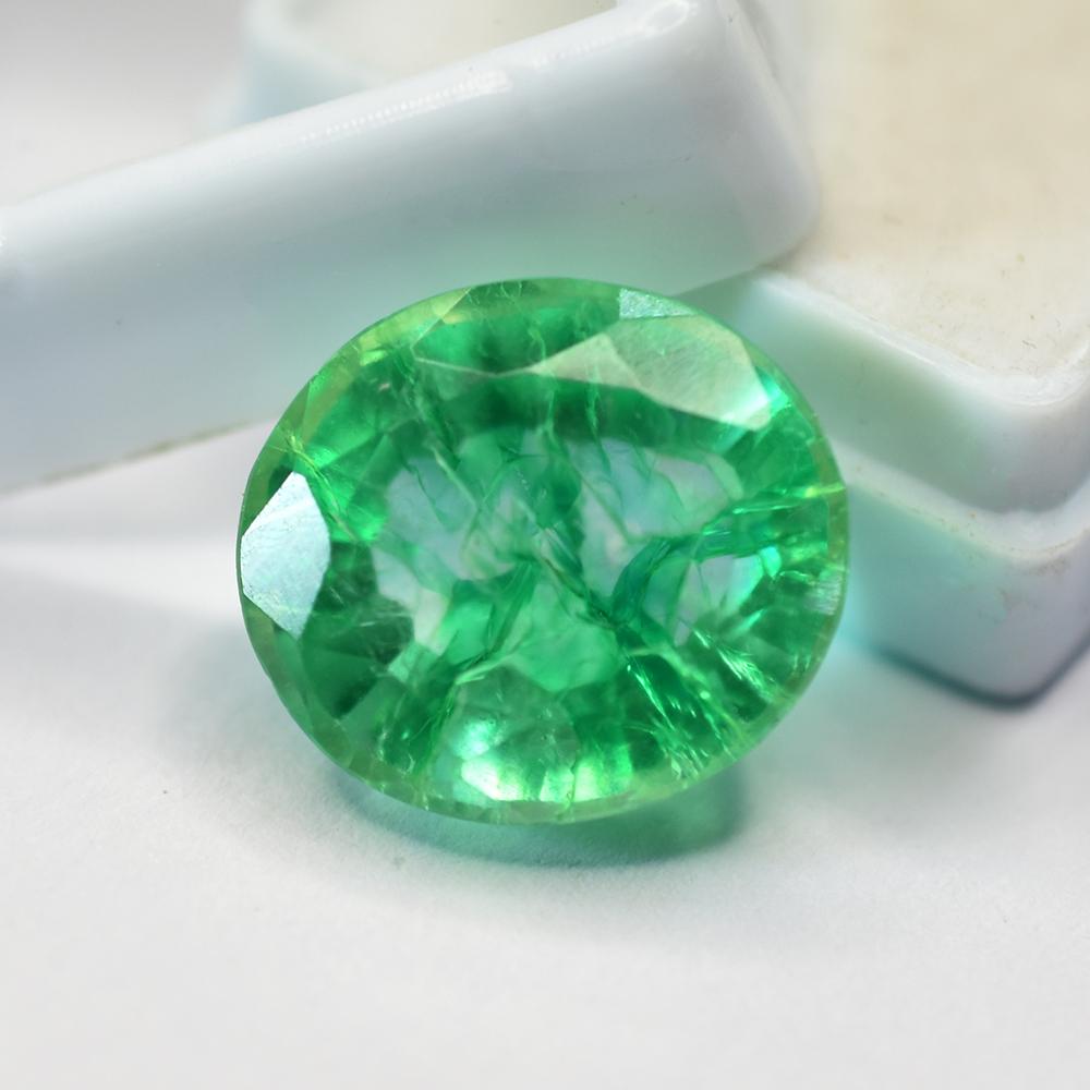 Natural Green Emerald Loose Gemstone 16x14mm Oval Shape for Collection for Jewelry Making and Crafts