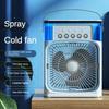 Mini přenosný chladicí ventilátor s USB nabíjením, klimatizace s vodní mlhou, LED noční světlo pro domácí kancelářský stůl, zvlhčovač