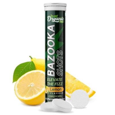 Bio Zing Bazooka Energie Brausetabletten - Energie-Boost, Pre-Workout, Kein Absturz, - Zitronengeschmack, 15 Tabletten
