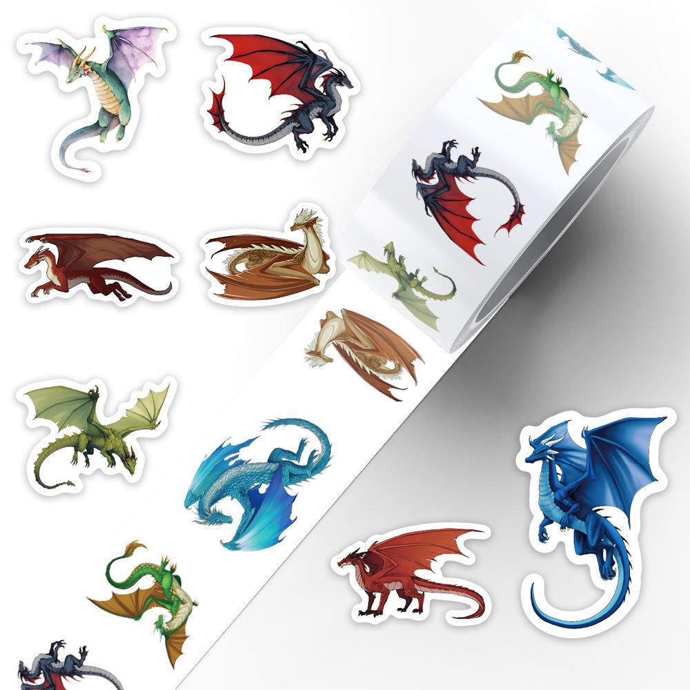 500 Sheets/Roll Dragon Sticker: Notebook & Phone Decoration