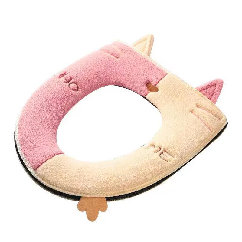 

Funda de asiento de inodoro suave y cálida, protector de inodoro universal de felpa para baño