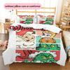 1PC Grinch Pattern Bedding Quilt Set Quilt Cover Pillowcase Home Decoration Birthday Gift (1 * Duvet Cover + 2 * Pillowcase, Without Core)