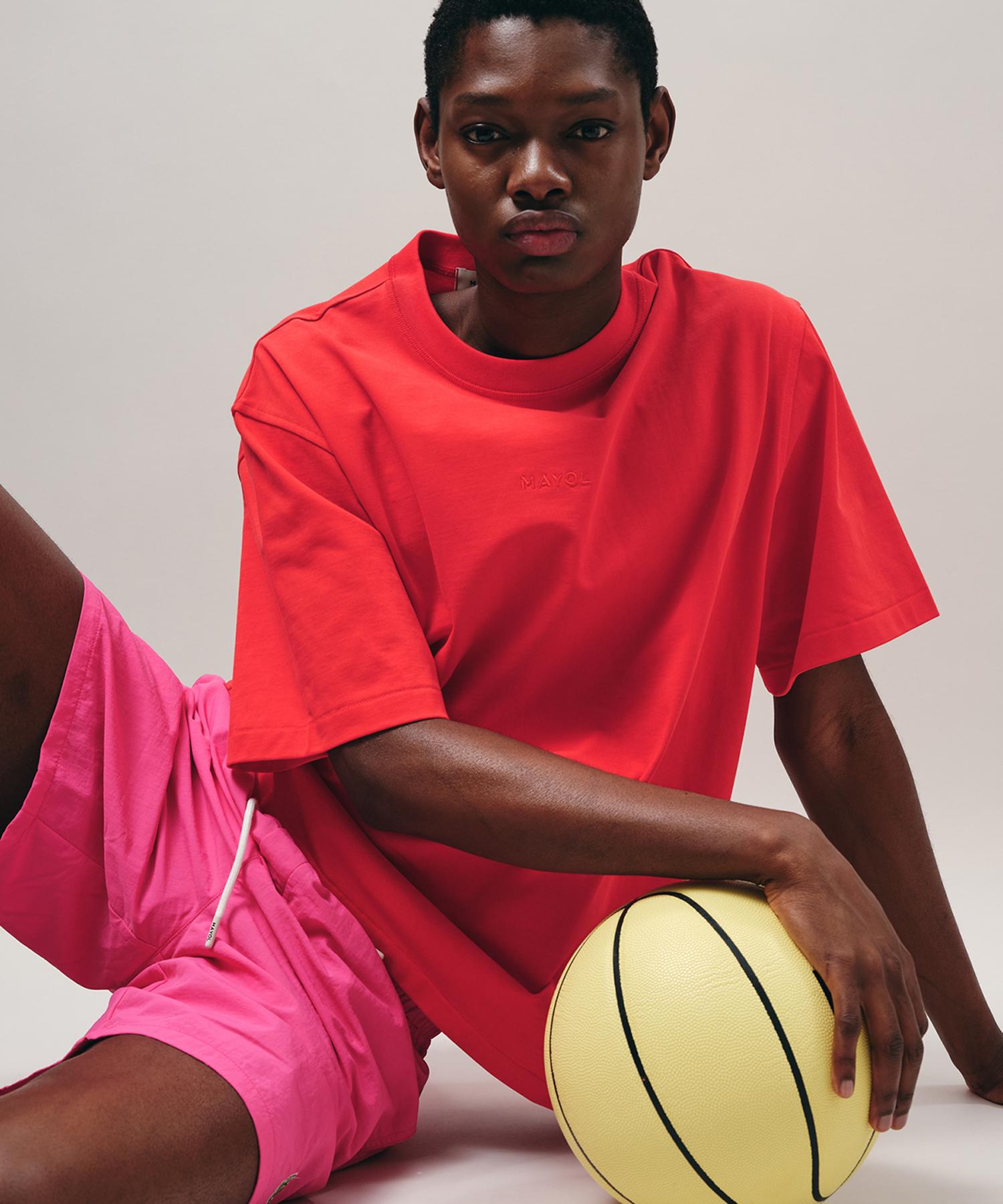 Mayol Logo Embroidered Short Sleeve Crew Neck_Red Reference/L