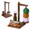 SALUDABLE Yarn Rotating and Portable for and Knitting Needles Holder, Knitting, Crochet, (Brown)