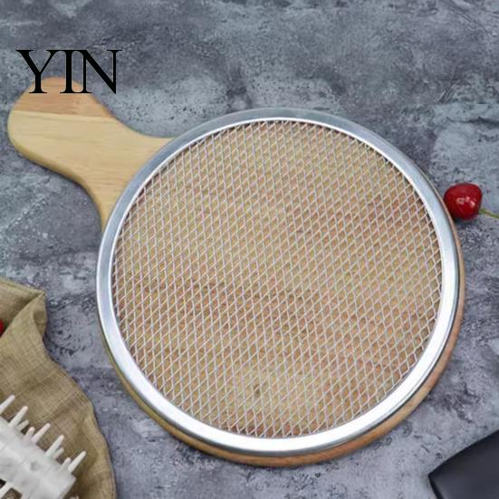 Pizza Baking Equipment Aluminum Alloy Screen, Non Stick Mesh Pan, Cooking Griddle Screen Round Crisper Tray for Oven Home Kitchen Restaurant