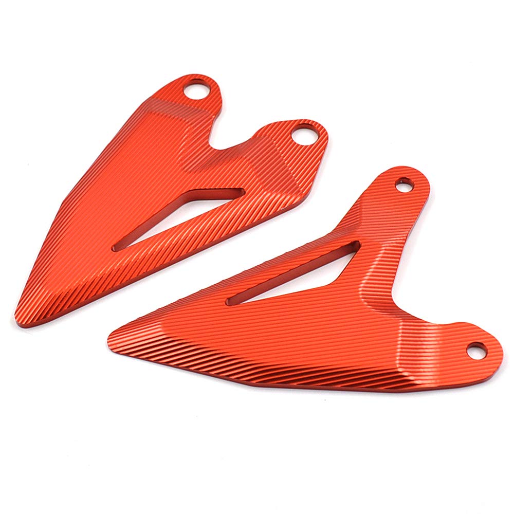 LEDISHUN Footpeg Heel Plate Guard Protectors for Kawasaki Ninja 400 Z400 Ninja 250 Z250 Z Ninja (2018-2024), (2019-2024), E-1 E-1 (2024) (Red)