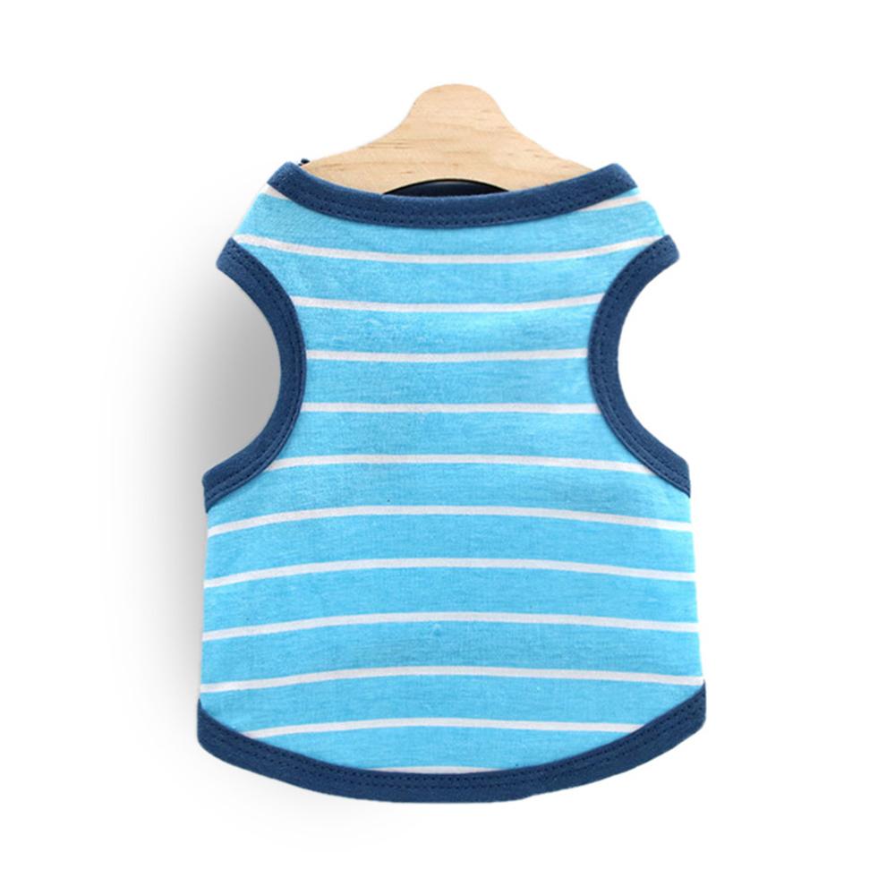 Striped & Printed Dog Tank Tops, Breathable Cotton Pet Sleeveless Shirts for Small Dogs Cats