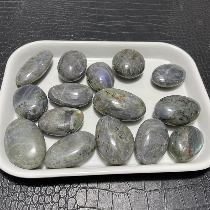 Natural Labradorite Crystal Tumbled Palm Gem Stone Wholesales Price