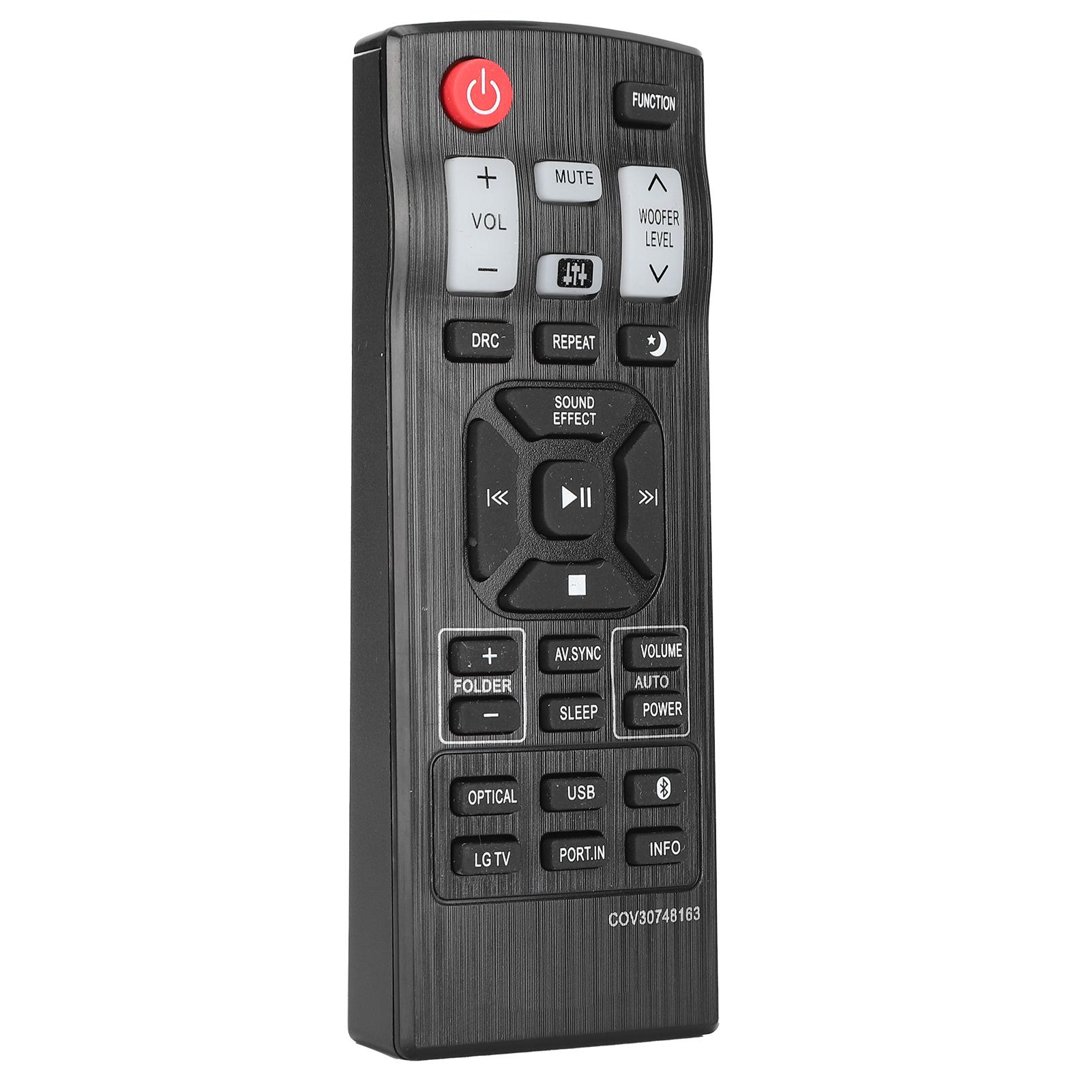 

COV30748163 Пульт дистанционного управления ABS Черный контроллер звуковой панели Замена деталей для LG Soundbar