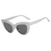 Diamond-encrusted cat's eye sunglasses, new European and American fashion sunglasses, women's trendy personality sunglasses, concave shape