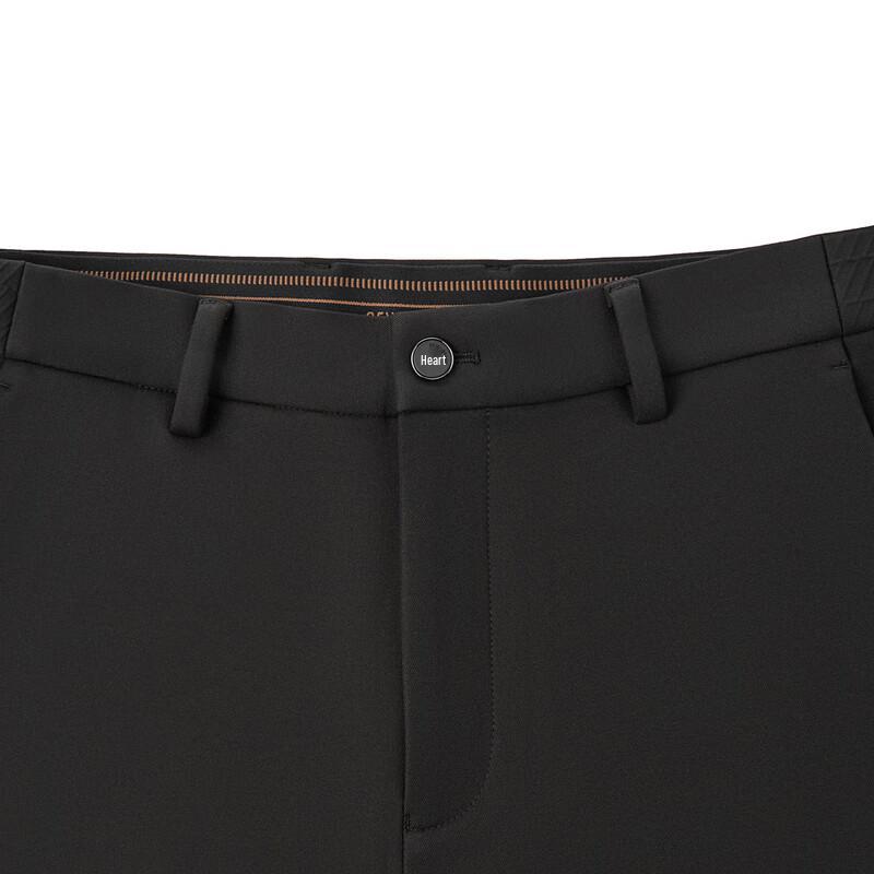 Qipai Men's Wrinkle-Resistant Brushed Twill Straight-Leg Casual Pants