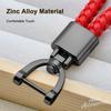 Car Keychain Hand Woven Horseshoe Buckle Keyring For Porsche Cayenne Panamera Macan 911 718 Taycan Boxster Cayman 918 Pajun