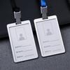 Estojo Metálico para Certificado de Identidade Capa de Segurança Porta-Cartão de Identificação Crachá de Trabalho com Cordão Etiqueta de Acesso