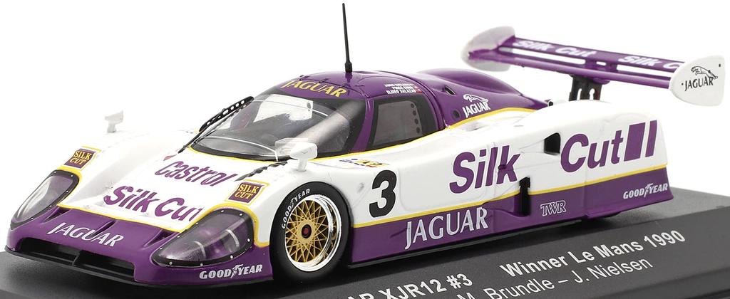 IXO Jaguar XJR12 7.0L V12 Team Silk Cut T.W. Racing 1990 Le Mans 24 Hours Winner No. 3 Diecast Model Car (Imported)